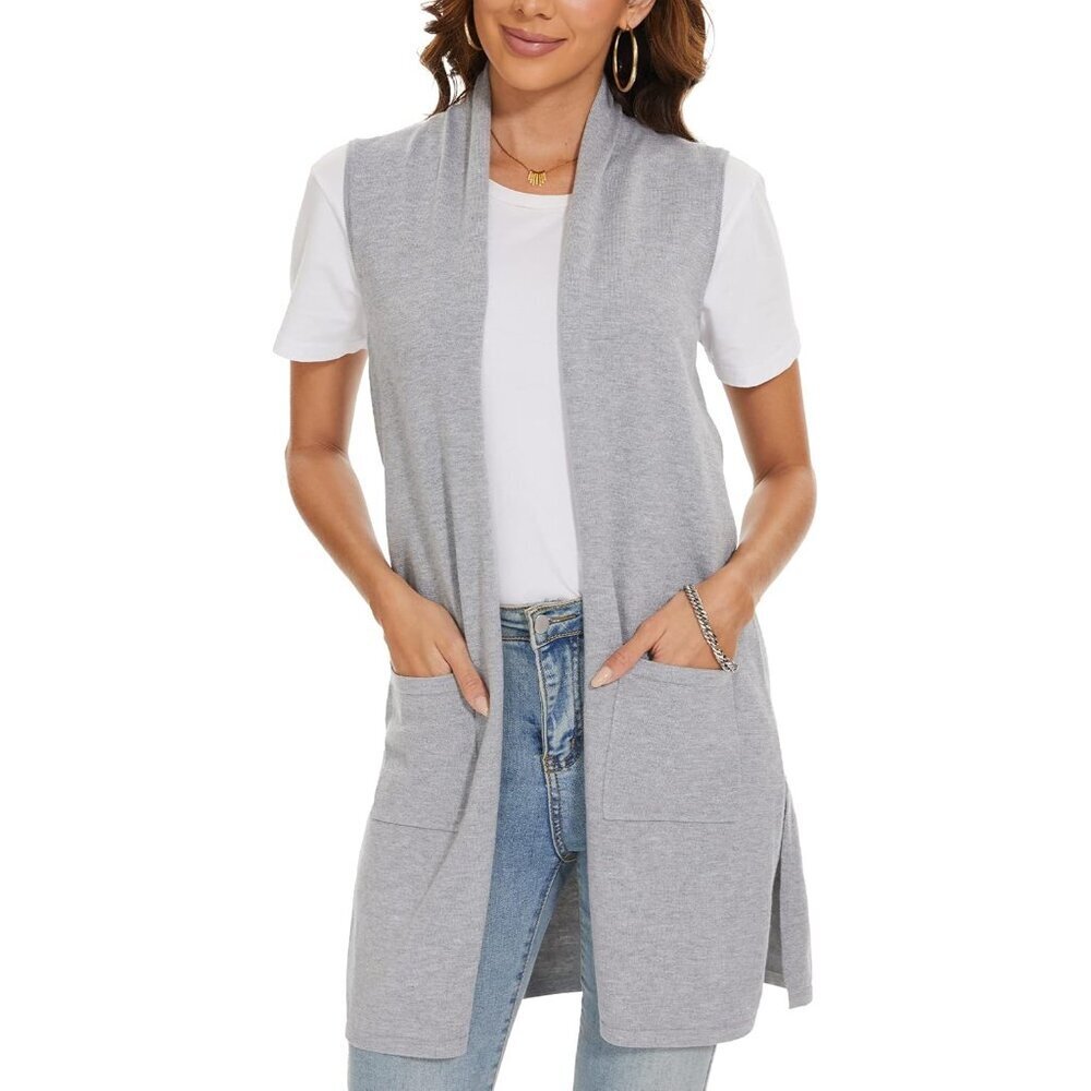 Women's Knit Sleeveless Vest Durable Soft Lightweight Casual - Picture 2 of 7